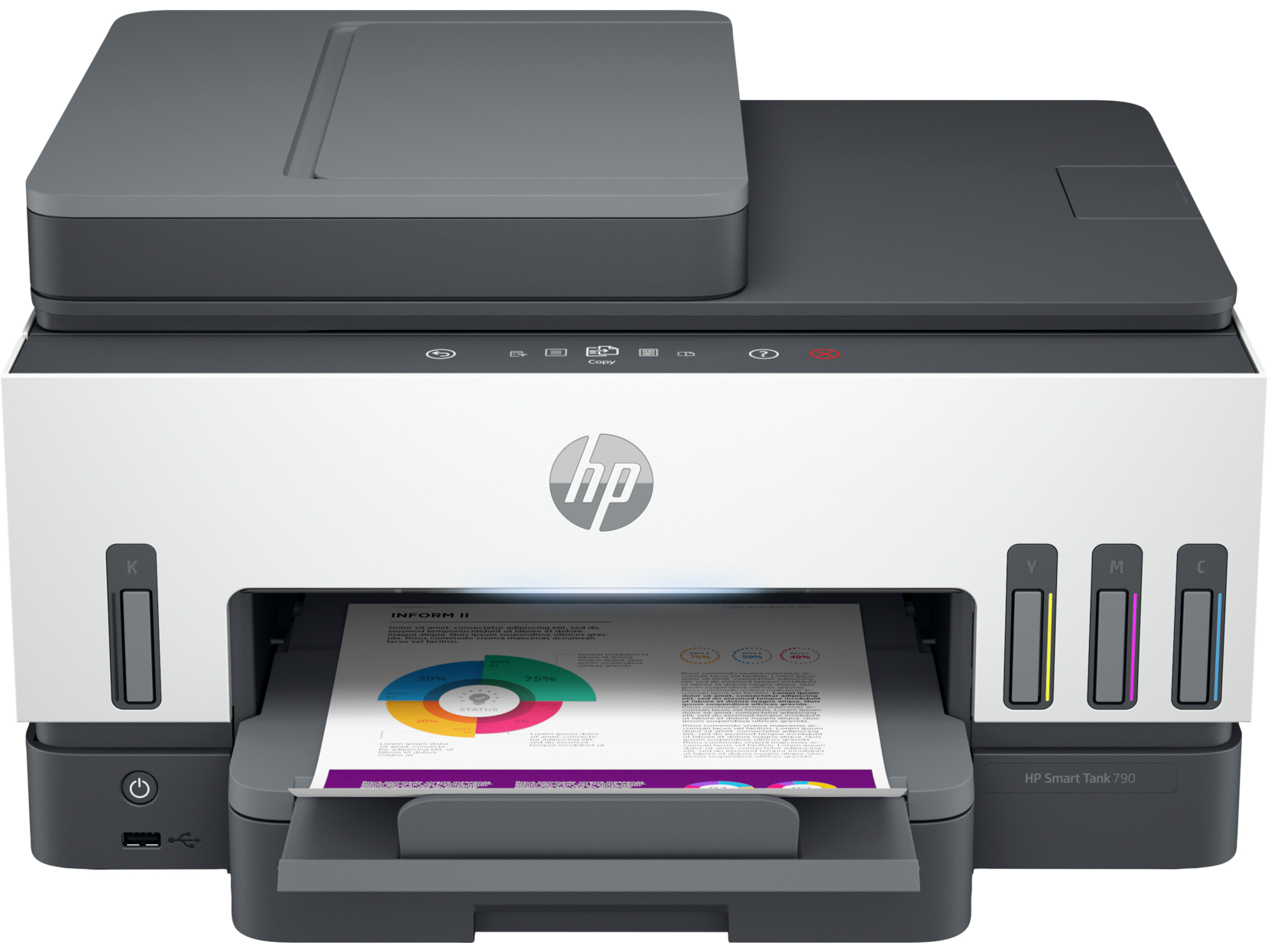 МФУ A4 Цветной Струйная технология печати HP Smart Tank 790 разрешение ...