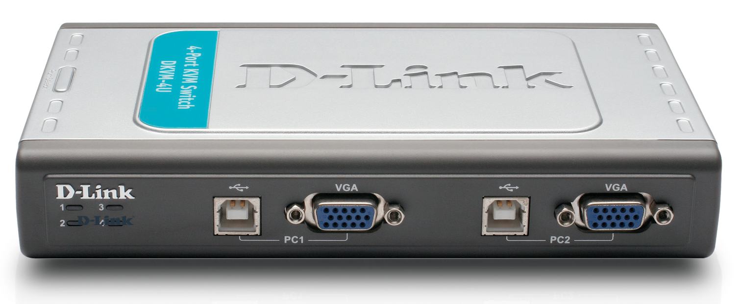 KVM-Переключатель D-Link DKVM-4U кол-во подлючаемых комп. 4 шт. тип ...